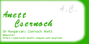 anett csernoch business card